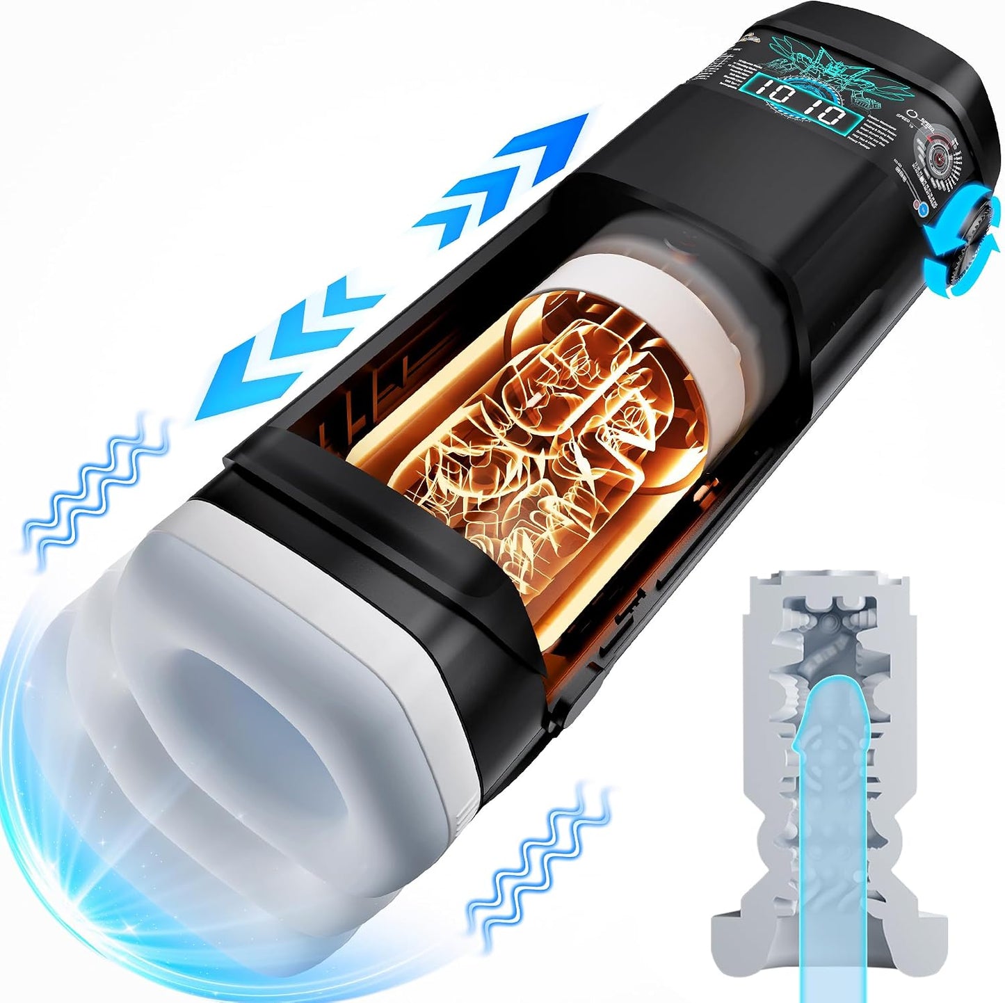 Automatic Male Masturbator 10 Vibration & Thrusting Modes