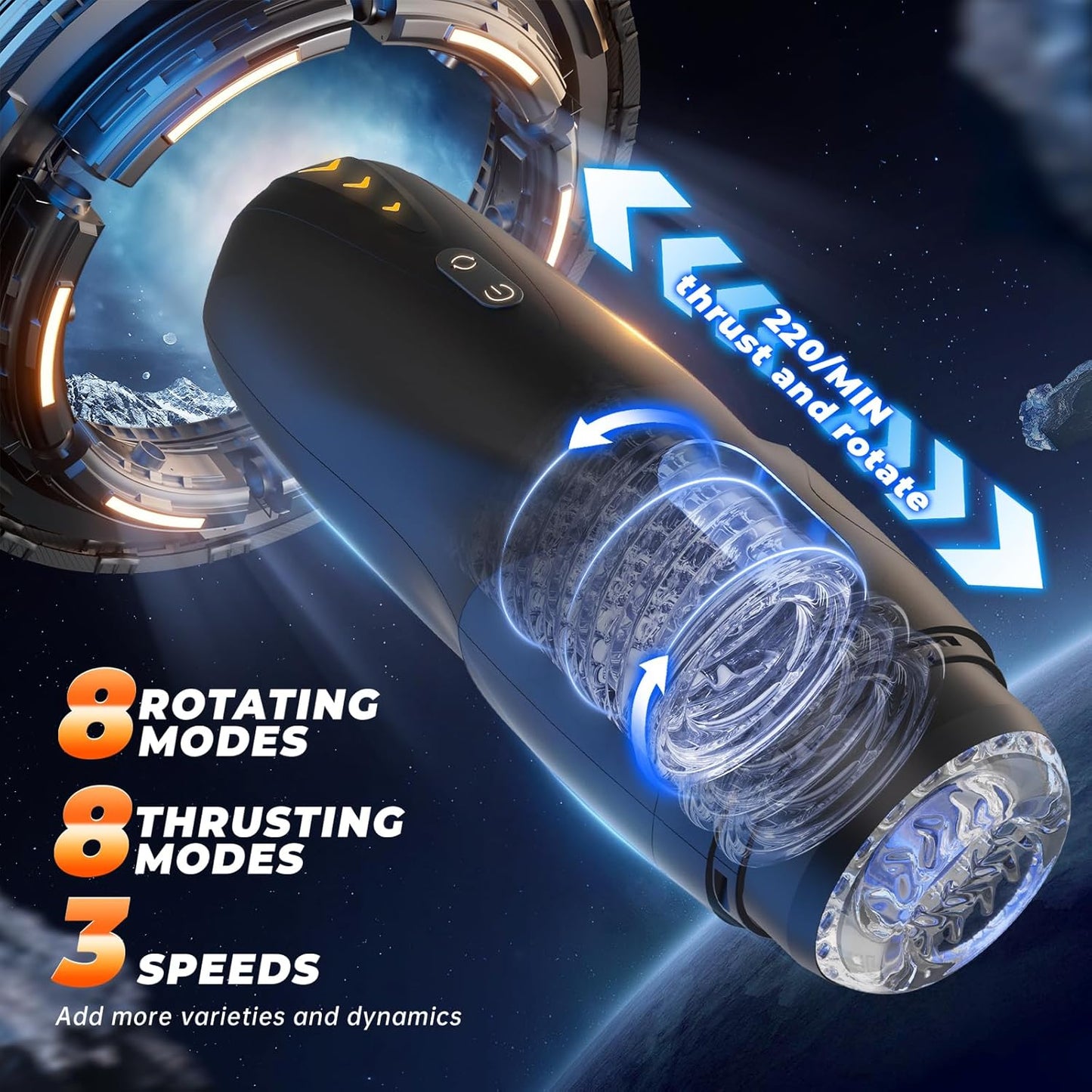 Thrusting & Rotating Automatic Male Masturbator