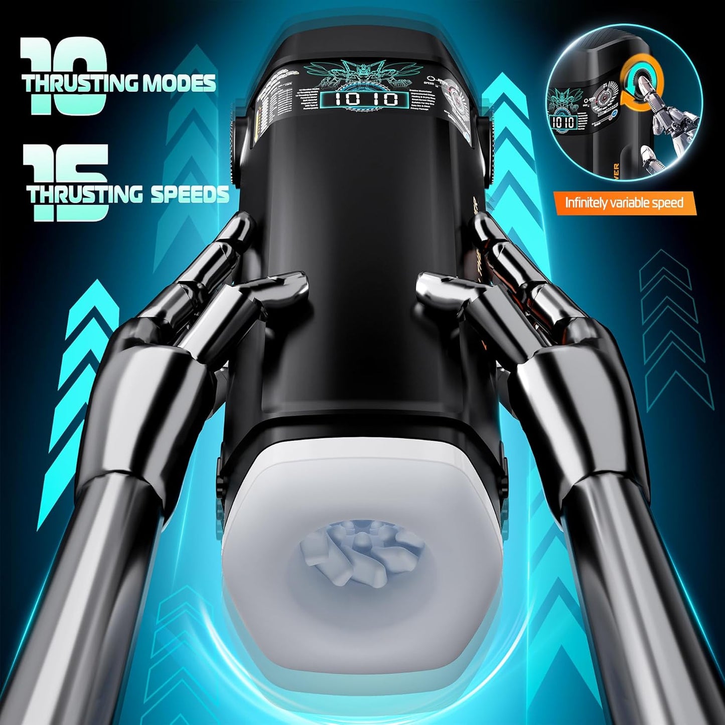 Automatic Male Masturbator 10 Vibration & Thrusting Modes