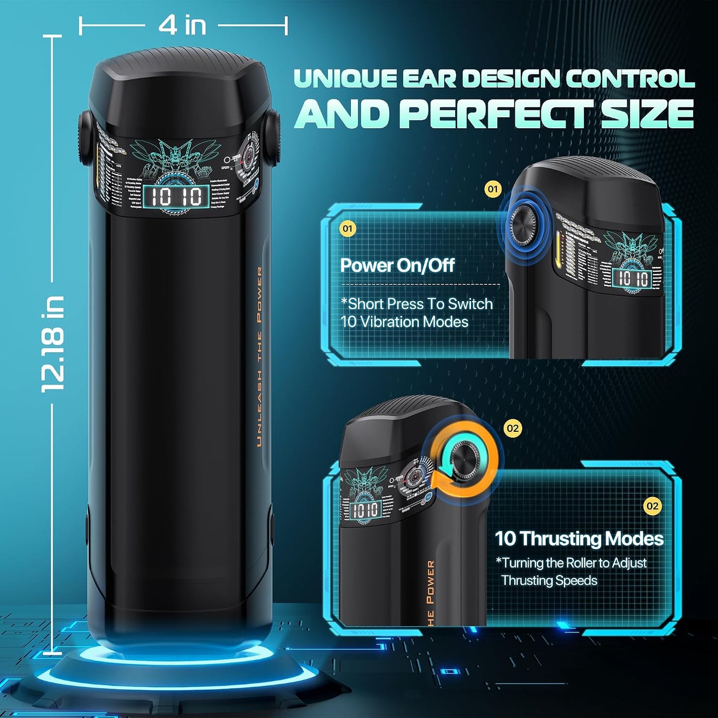 Automatic Male Masturbator 10 Vibration & Thrusting Modes